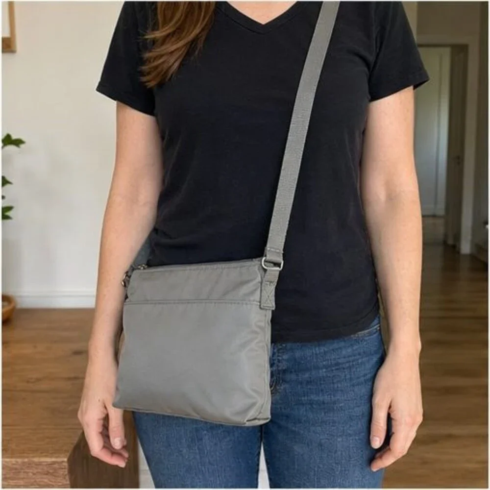 Stone Nylon Crossbody Bag